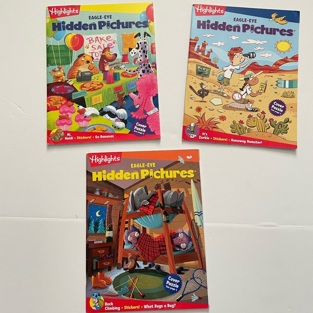Lot Of 3 Kid Magazines: Highlights- Hidden Pictures